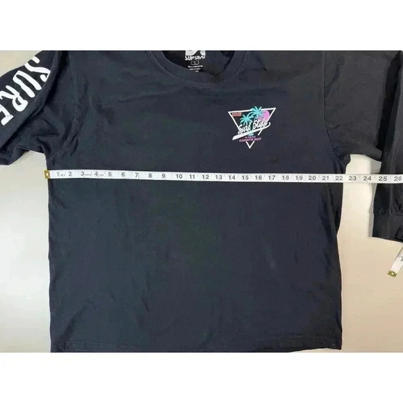 Surf Style Women’s Oversized T Shirt Size L Slightly Cropped Black Florida Vapor - Picture 7 of 10
